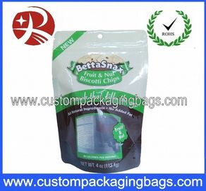 Plastic Ziplock Stand Up Pouches Packaging For Biscuits / Cookies