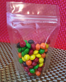 Plastic PE PET Laminated Clear Stand Up Pouch 250g 300g 500g For Candy / Powder