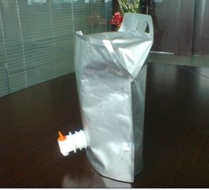 Túi giấy nhôm có thể tái sử dụng Túi đứng lên có vòi đựng rượu đứng Túi BIB có vòi