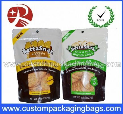 Round Bottom Gusset Snack Plastic Stand Up Pouches Ziplock Bags