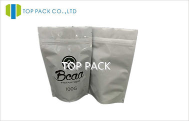 Bột protein AL / PE bao bì hữu cơ, đứng lên túi với dây kéo 100g / 150g