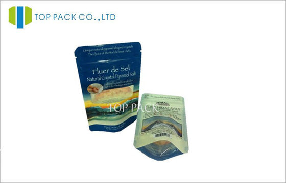 Zip Khóa Nhựa Đứng Lên Túi PET / PE, đầy đủ Màu Sắc Thực Phẩm Biển túi Muối