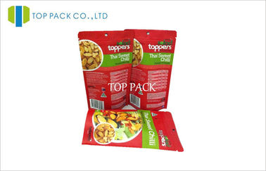 PET màu đỏ / VMPET / PE Zipper đứng lên túi thực phẩm, bột cà phê lá bao bì 300g