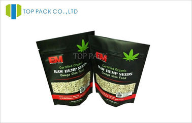 Chia Hạt Nhựa Đứng Lên Bao Bì Thực Phẩm Matte Đen Hoàn Thành Dây Kéo