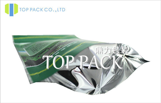 Túi màu xanh lá cây đứng lên túi với Ziplock, túi trà cho trà lỏng