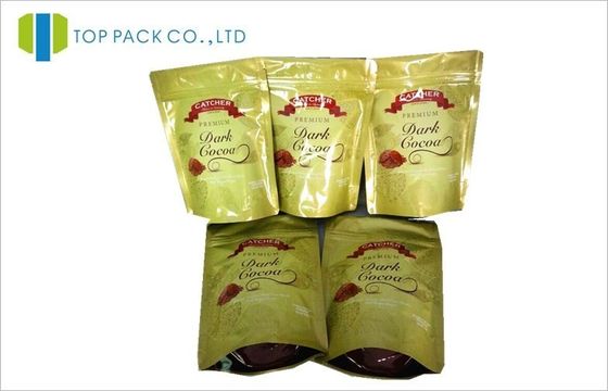 Nhựa đứng lên bao bì thực phẩm Matte hoàn thành Zipper Tear Notches độ ẩm bằng chứng