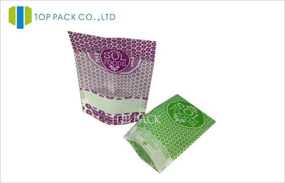 In ống đồng ép ép đứng lên túi bao bì thực phẩm dây kéo đơn