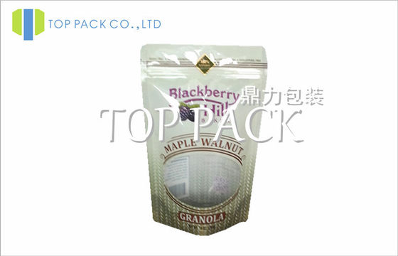 Zip Lock Stand Up Túi thực phẩm với Notch Tear, Blackberry túi nhựa
