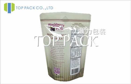 Zip Lock Stand Up Túi thực phẩm với Notch Tear, Blackberry túi nhựa