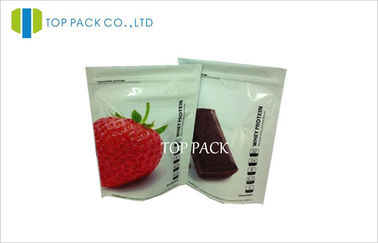 Bột trái cây in đứng lên Ziplock túi 1000g trắng nhôm sáng bóng lá