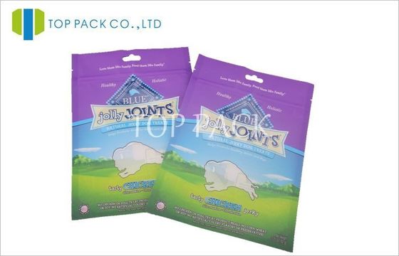 Túi nhựa in đứng lên có dây kéo, túi đựng thực phẩm cho vật nuôi 3.25oz