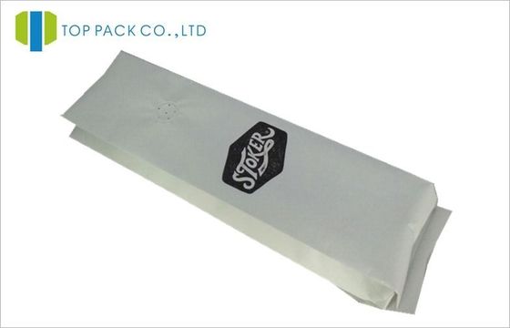 Túi bao bì cà phê giấy Kraft trắng 250g với miếng gảy