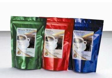 Resealable Foil Stand up Plastic Ziplock Bags Colored  , Zip Lock Plastic Bags