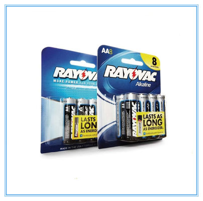 PVC Battey Blister Thẻ Bao bì Thẻ Giấy với 6 liên tiếp