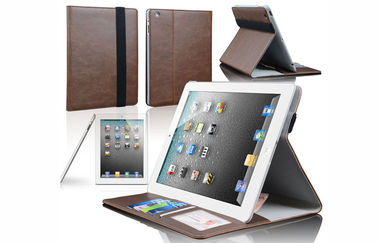 Wallet Style ipad2 / ipad3 / ipad4 Tablet PC Leather Case with 7 cards / money slots