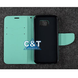 PU Leather Wallet Flip Samsung Galaxy S6 Case With Card Slots Stand