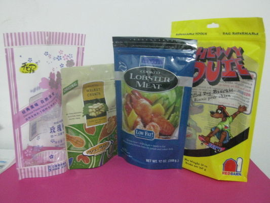 Tùy chỉnh in ấn Đứng lên Túi Gusset cho thức ăn vật nuôi