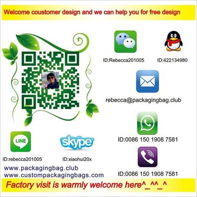 Custom Printed portable Bottom Gusset bag zip lock with Food Grade