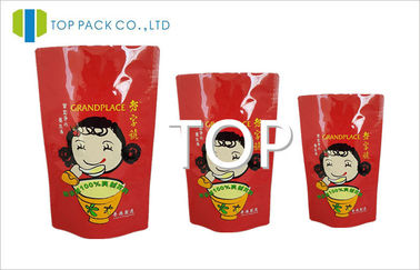 Màu đỏ in lá nhôm Ziplock đứng lên nhiều lớp đóng gói túi cho thẻ trò chơi
