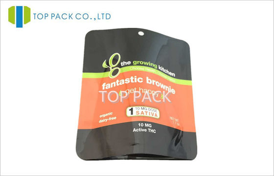 1.7oz đen đứng lên túi resealable, 100 micron gối túi bao bì với lỗ