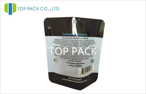 1.7oz đen đứng lên túi resealable, 100 micron gối túi bao bì với lỗ