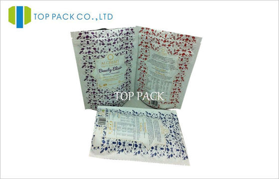 Trắng PE in ấn đứng lên túi cho bao bì thực phẩm với đáy rõ ràng