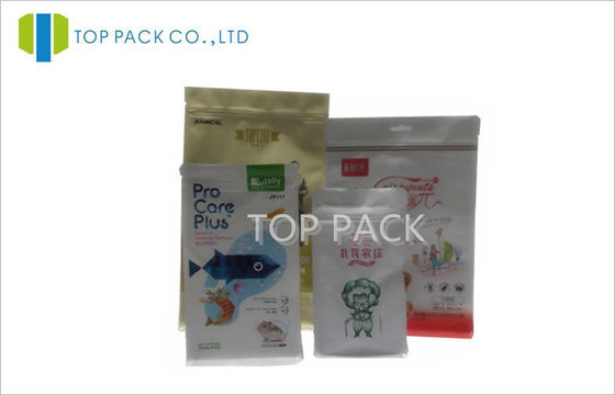 Hình chữ nhật dưới đứng lên túi bao bì dây kéo cho Hamster thực phẩm