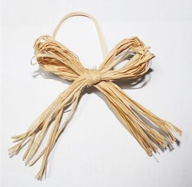 Gift package paper pretied raffia ribbon bow Tie and bundle egg for pack in opp bag