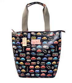 Lightweight Printed Reusable Shopping Bags , Car Pattern Reusable Lunch Bags