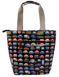 Lightweight Printed Reusable Shopping Bags , Car Pattern Reusable Lunch Bags