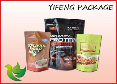 Heat Sealing Plastic Stand Up Pouch For Whey Protein Powder 500G 1000G