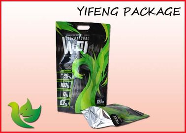 Heat Sealing Plastic Stand Up Pouch For Whey Protein Powder 500G 1000G