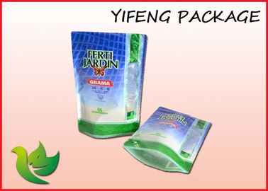 Chemical Fertilizer Plastic Stand Up Pouches With Zip Lock Customized Printed
