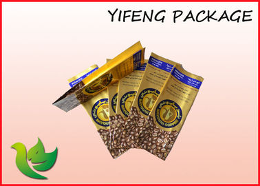 Metallic Aluminum Foil Side Gusset Coffee Bag / Coffee Packaging Bag