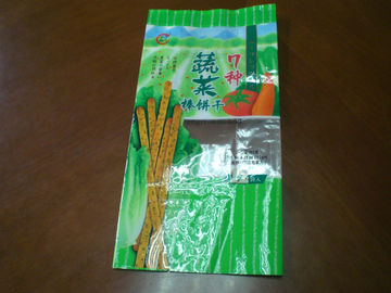 Green Side Gusseted Food Pouch Packaging for Biscuit PET / CPP