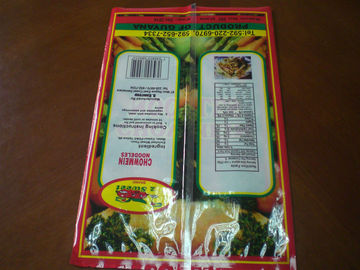 Chowmein Noodles Packaging , Food Grade Pouch Bags Custom 340g
