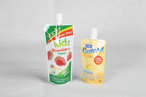 Food Grade Custom Printed Stand UP Pouches Packaging Juice Spout