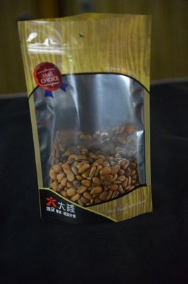 Tea Poly Resealable Stand Up Pouches Customized Printed 115 Micron