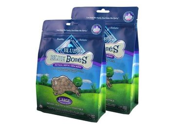 Resealable Printed Dog Food Packaging Flat Bottom Pouch with Zipper
